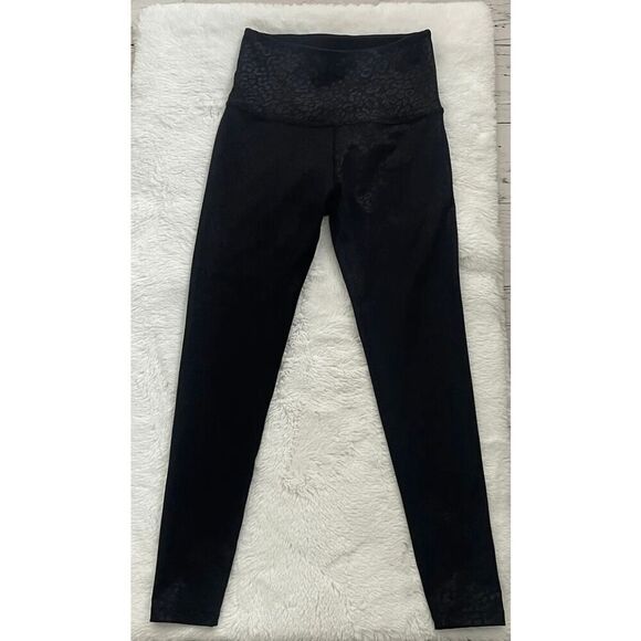 Beyond yoga black leggings shiny leopard sz Small - Picture 5 of 6
